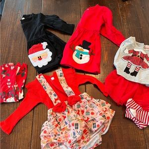 12 Month Girl Christmas Lot Bundle